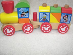 melissa & doug mickey mouse & friends wooden stacking train