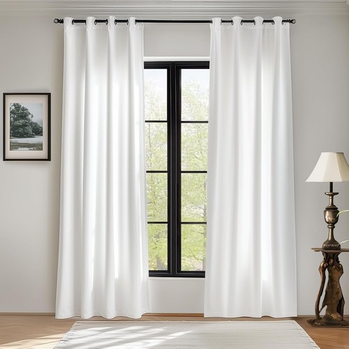 Elegant Light-Filtering Velvet Window Drapes - Insulated 52"x96" Grommet Pair - Picture 3 of 10