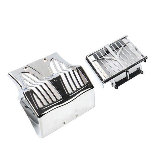 Lower Fairing Spoiler Mudguard Oil Cooler Cover Chrome For Indian Bagger 15-2023 - Picture 6 of 6