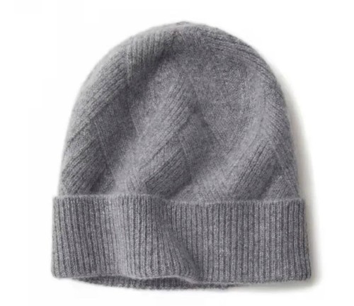 Pure Cashmere Knitted Beanie Hat | Lila’s Boutique - Picture 3 of 7
