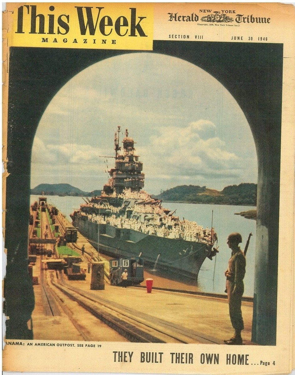 This Week Magazine June 30 1946 Panama Canal Statue of