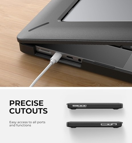 Dexnor for MacBook Pro 16 Inch 2024/2023/2021 Case Heavy Duty Rugged TPU Bumper - Afbeelding 6 van 7
