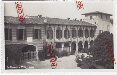 Old postcard Lombardy Brescia Bizzole Villa Gioia or GIOJA VG 1938 VS PORTO SAN GIORGIO