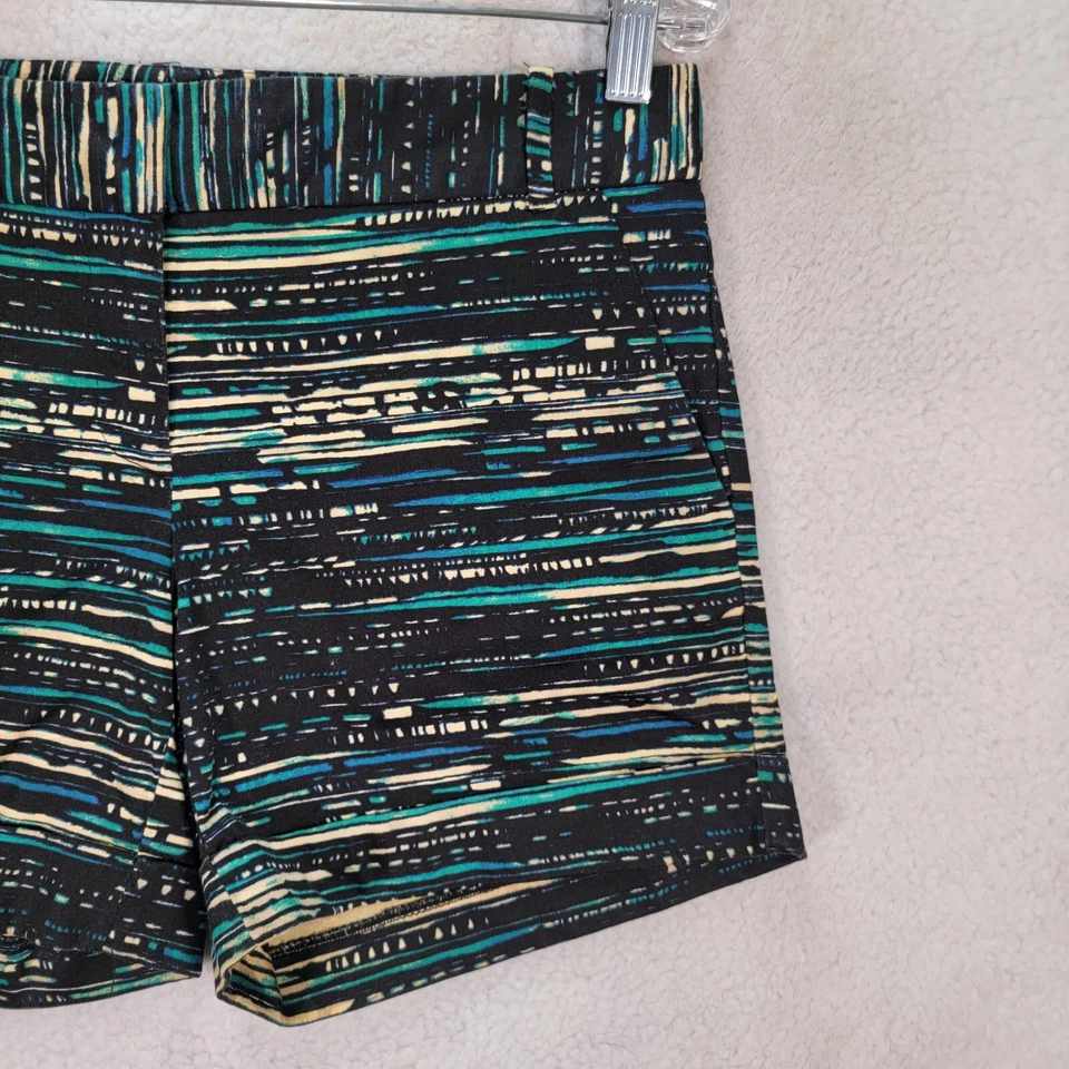 Pantalones Cortos Mujer Attention Talla 2 Verde Rayas Elastizados Tiro Bajo Clásicos Chinos Foto 4 de 4