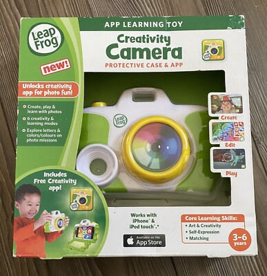 Leap Frog Creativity Camera. Works w/ iPhone & iPod Touch. 3-6 Yrs. Item # 19234