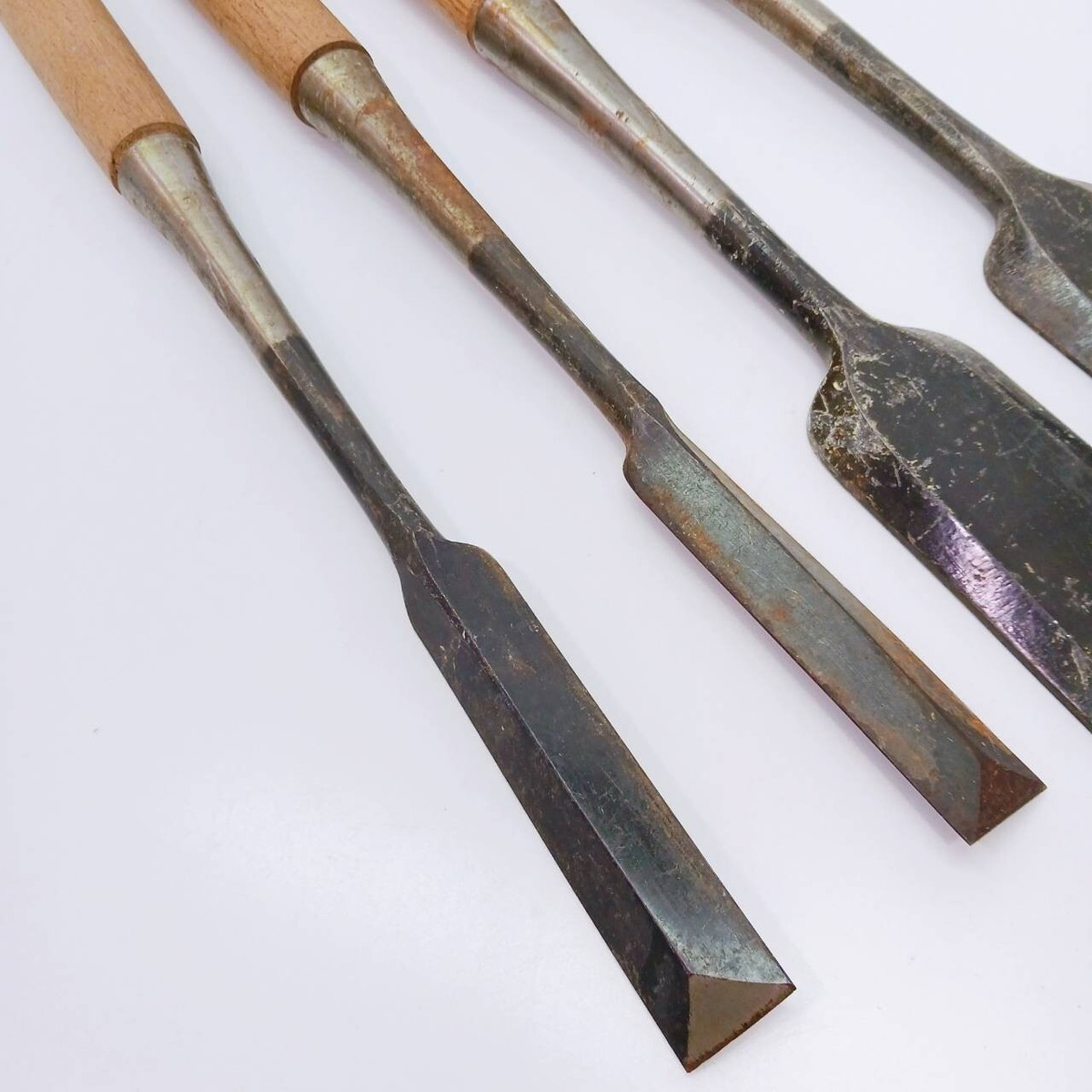 【しゅっpay】kakemono oldsea× koti Japanesse Vintage Tsuki Nomi Chisel set of 4 KUNIHIRO 國弘