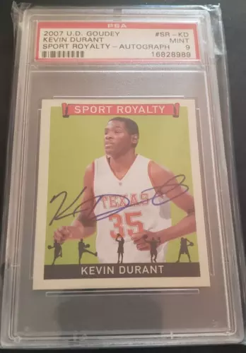 Kevin Durant 2007 Upper Deck Goudey Sport Royalty Autograph PSA 9 Mint Pop 1 