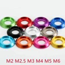 10Pcs Countersunk Washers Fairing Fender Washer M2 M3 M4 M5 M6M8 Aluminium Alloy