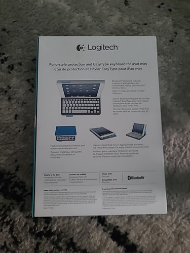 Logitech Ultrathin Keyboard Folio for iPad Mini Electric Blue# 920-005177 - Picture 2 of 3