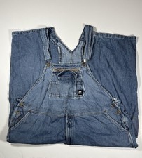 Berne Workwear Mens Denim Bib Overalls Size 60x28 Work Farm Mechanic Blue
