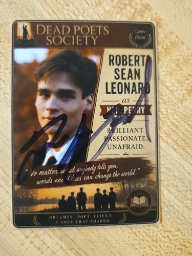 Carte personnalisée signée Robert Sean Leonard - Joué Neil Perry dans Dead Poets Society - Photo 1/7