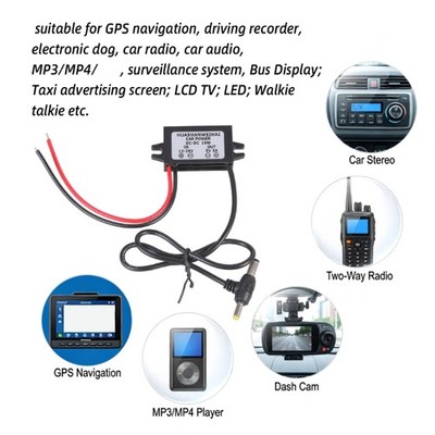 24V To 5V 3A Power Adapter Step Down Converter For Car Auditory LED Light