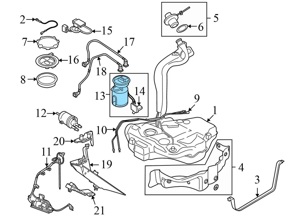 AUDI TT 2007-2009 - Conjunto de bomba de combustible 1K0919051BH Foto 4 de 4