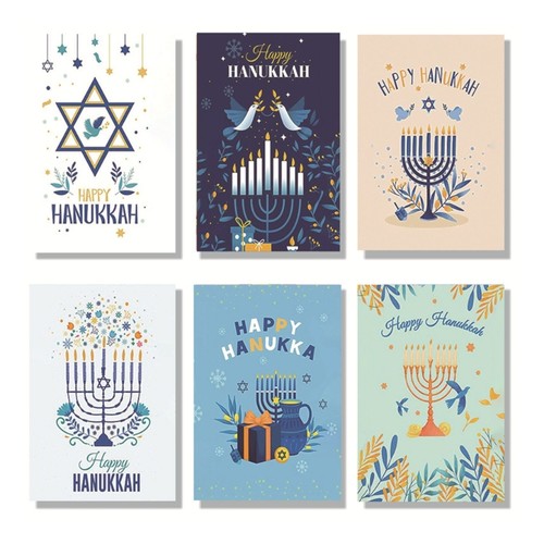 30Pcs Menorah Bird Happy Hanukkah Greeting Note Card With Envelopes 30pcs-menorah-bird-happy-hanukkah-greeting-note-card-with-envelopes