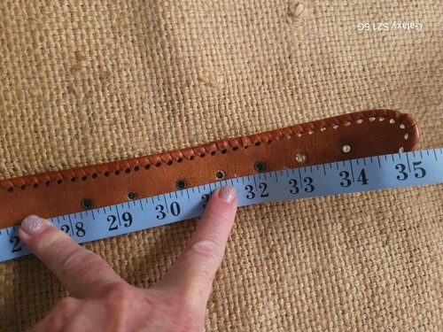Vtg Boho Wide Belt S-M Made in Morocco 15 Vintage Coins Front adjustable 28"-34" - Picture 18 of 24