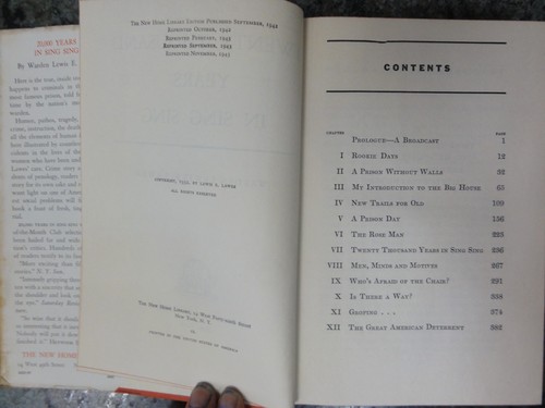 20,000 Years in Sing Sing 1943 HCDJ Warden Lawes - Picture 5 of 9