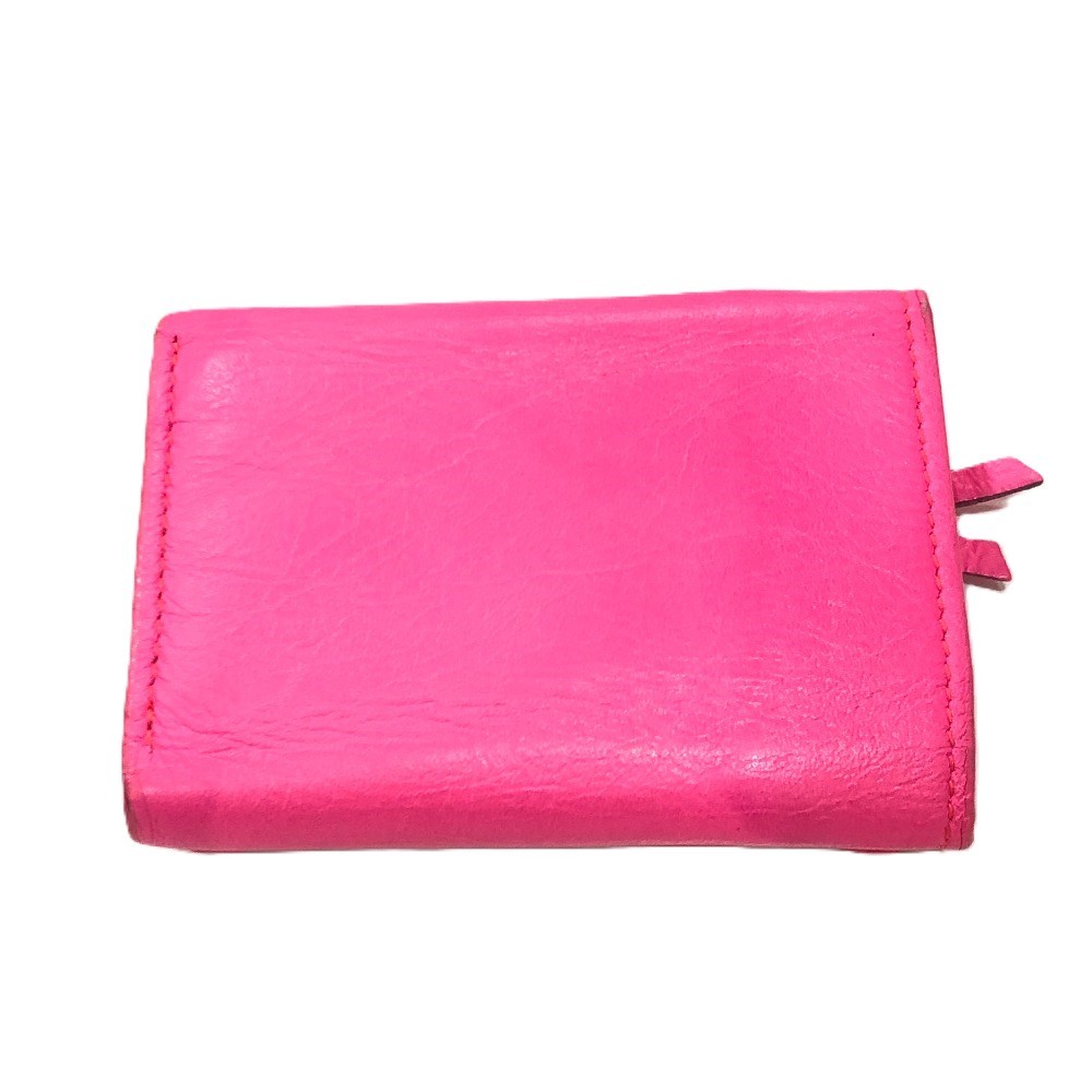 BALENCIAGA 203437 Classic Compact Wallet Trifold wallet pink