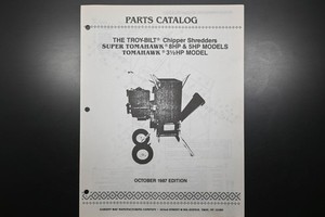 Troy Bilt CT1001087 87 Super Tomahawk Shredder Chipper Parts Catalog
