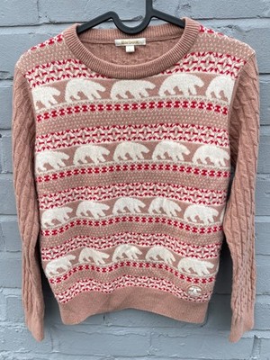 Barbour Mädchen Eisbär Zopfmuster Wollmischung Pullover-Large (Alter 10-11)