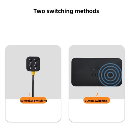 KVM Switch 4 Port HDMI1.4b USB Switcher 4K30Hz For 4 Computer Share 1 HD Monitor - Afbeelding 12 van 15