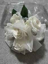 Verdissimo's Corsage -Wristlet: Prom Bride Bridesmaid  5 Preserved Baby Roses 