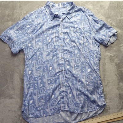 Hawaiian Tiki Cruise Button Shirt Men's Size XXL 2XL Age Of Wisdom