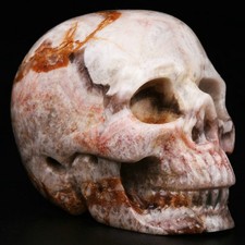 2.0" Dream Chevron Amethyst Carved Crystal Skull, Realistic, Crystal Healing