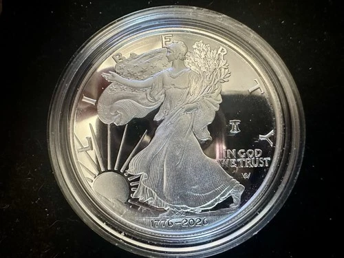 1776 - 2026 W Proof American Silver Eagle 1 oz OGP 250th Anniversary Bell Privy