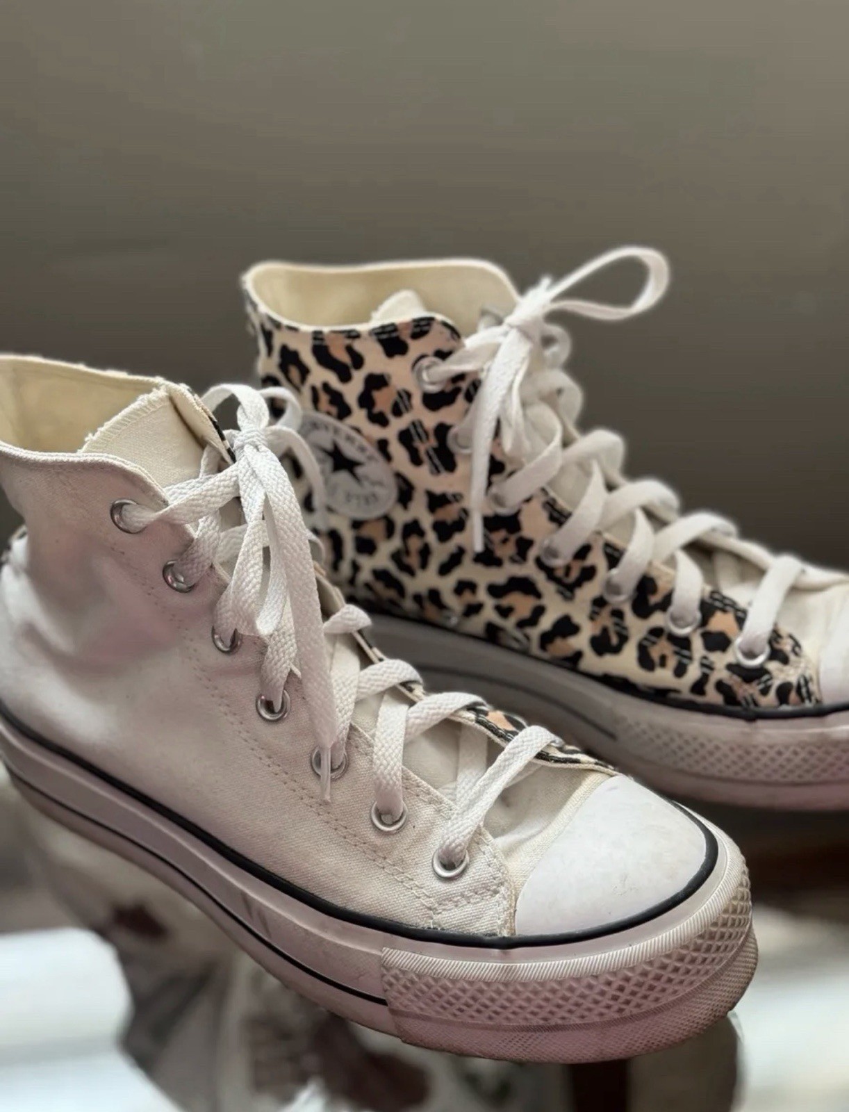 Women’s Custom Leopard Platform Converse Shoe Siz… - image 2