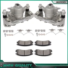 For 2000-2010 Chevy Impala Rear Brake Calipers w/ Ceramic Pads Accessories Kits