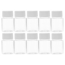 20 Pcs Clear Bottles with Caps Plastic Vials Pill Packaging Mini Travel Case