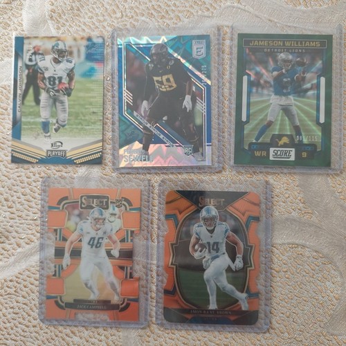 Lot of 32 Detroit Lions cards. 5 #'d, Rookies, inserts, parallels +