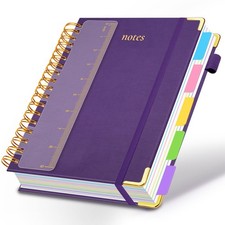 Hardcover Spiral Notebook 8"x10" Journal Notebook with Tabs and Removable Div...