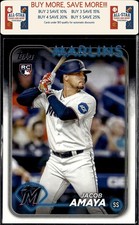2024 Topps #144 Jacob Amaya Rookie Miami Marlins