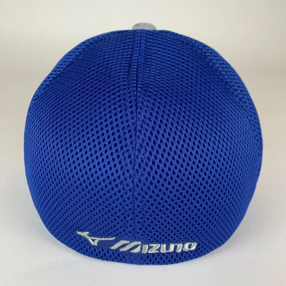 Бейсболка Mizuno серая синяя эластичная резинка мужская один размер - Изображение 3 из 4