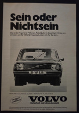 37. Volvo 144S Sicherheit aus Schwedenstahl Werbeanzeige Werbung Reklame 1973