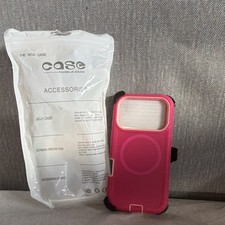 Case Hybrid Pink Black Plastic Fitted Case/Skin with Clip Hard Case Included