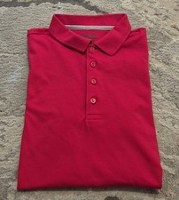 Musto Evolution Mens Red Short Sleeve Polo Shirt Size Medium Evotech 