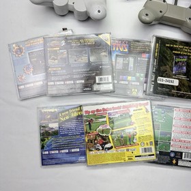 Sony PSone Slim Console Bundle Controllers Games Cords Memory Cards Works