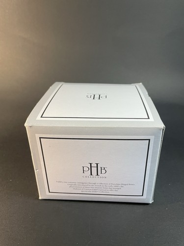 Caja de baratijas con bisagras de porcelana McCormick 2001 retirada colección PHB vainilla - Imagen 16 de 16