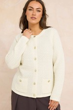 Image of Evans Curve Women's Plus Size Button Through Knitted Cardigan