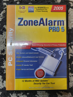Broderbund, ZoneAlarm Pro 5, PC Security, 2005