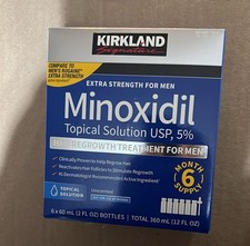 Kirkland Signature Minoxidil 5 Men Hair Regrowth Solution 6 Month Bottles