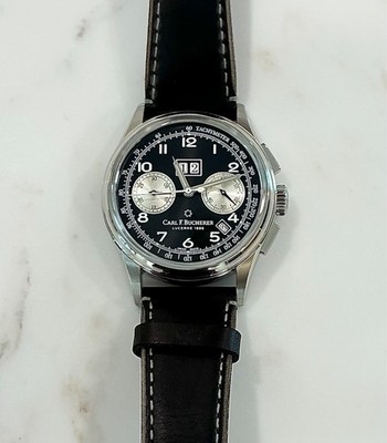 Carl F. Bucherer Heritage Men's Black Watch - 00.10803.08.32.01 Bicompax  41 mm