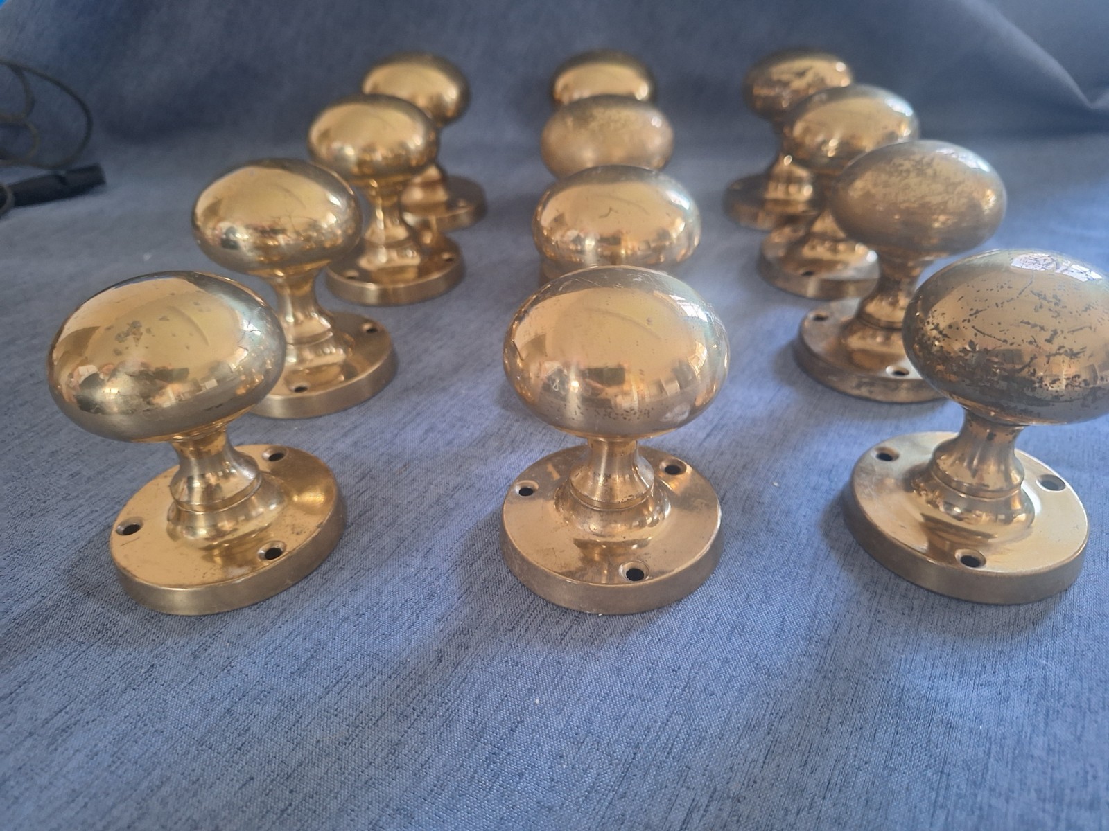 Brass door knobs