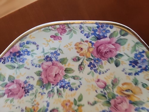 Vintage Fenton James Kent Fenton Rosalynde Chintz Demitasse Cup Saucer England - Picture 9 of 24