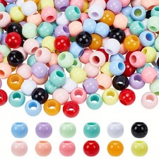 1box 240pcs 12 colors Opaque Acrylic European Beads Large Hole Beads