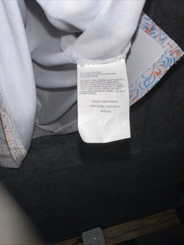 Ben Hogan Performance Stretch Mens 3XL Blue White All Over Floral Golf Polo - Picture 3 of 4