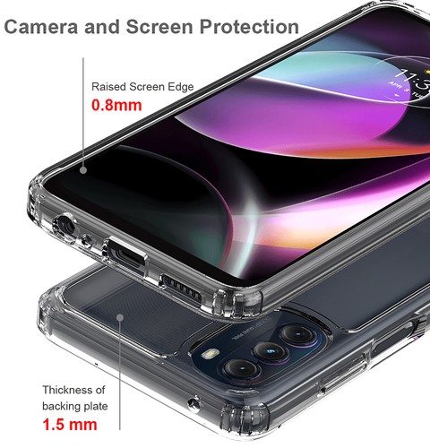 Aquaflex Transparent Anti-shock Étui Housse Légère pour Moto G 5G 2022 - Photo 3 sur 6