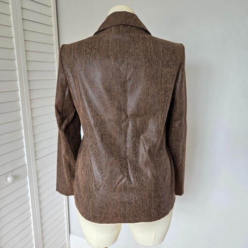 Alfred Dunner Blazer Jacket Women 10 Snakeskin Western Mobwife Vtg 90s 70s Retro - Picture 8 of 15